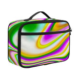 Abstract Holographic Liquid Trippy Print Portable Lunch Bag