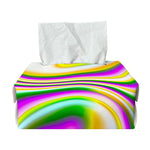 Abstract Holographic Liquid Trippy Print Rectangle Tissue Box Cover
