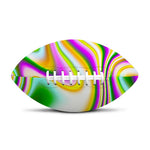 Abstract Holographic Liquid Trippy Print Rugby Ball
