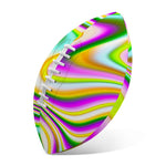 Abstract Holographic Liquid Trippy Print Rugby Ball