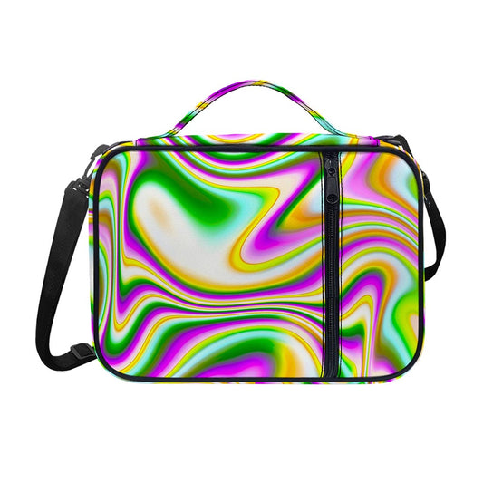 Abstract Holographic Liquid Trippy Print Shoulder Strap Bible Bag