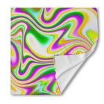 Abstract Holographic Liquid Trippy Print Silk Bandana