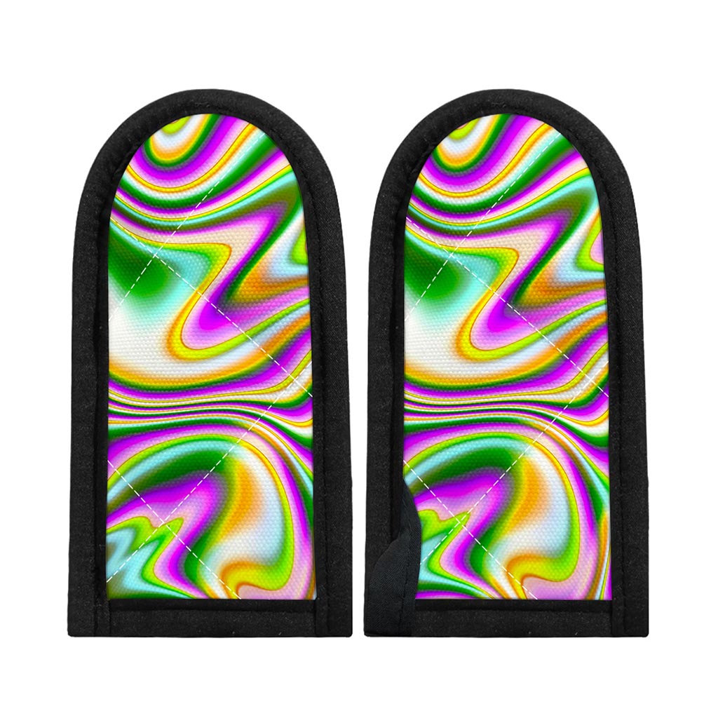 Abstract Holographic Liquid Trippy Print Skillet Handle Cover