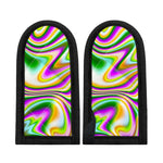 Abstract Holographic Liquid Trippy Print Skillet Handle Cover