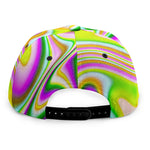Abstract Holographic Liquid Trippy Print Snapback Cap
