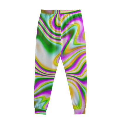Abstract Holographic Liquid Trippy Print Sweatpants