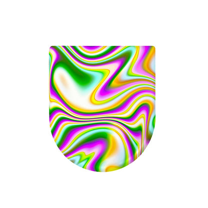 Abstract Holographic Liquid Trippy Print Toilet Lid Cover