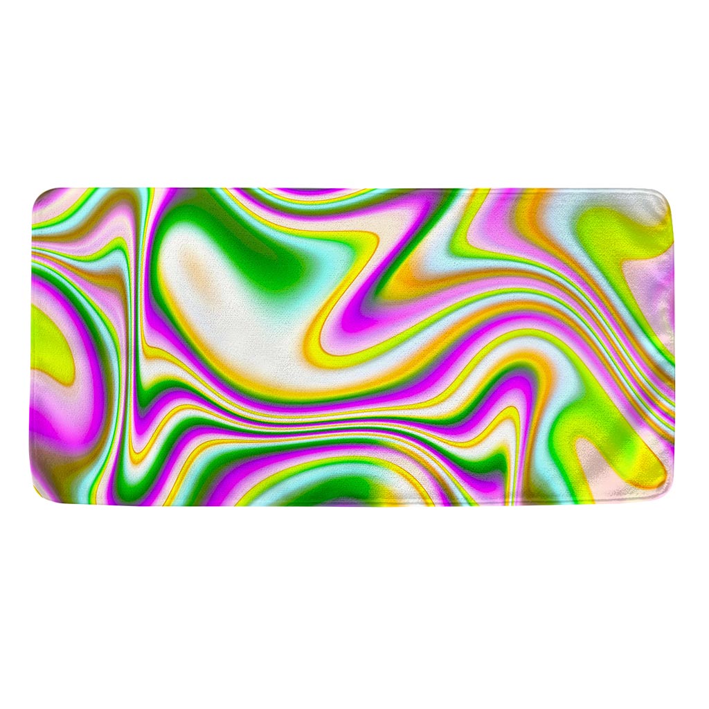 Abstract Holographic Liquid Trippy Print Towel