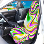 Abstract Holographic Liquid Trippy Print Waterproof Car Seat Cover