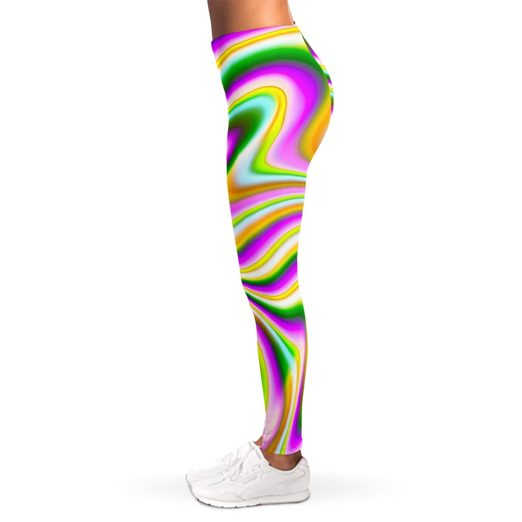 Abstract Holographic Liquid Trippy Print Women's Leggings