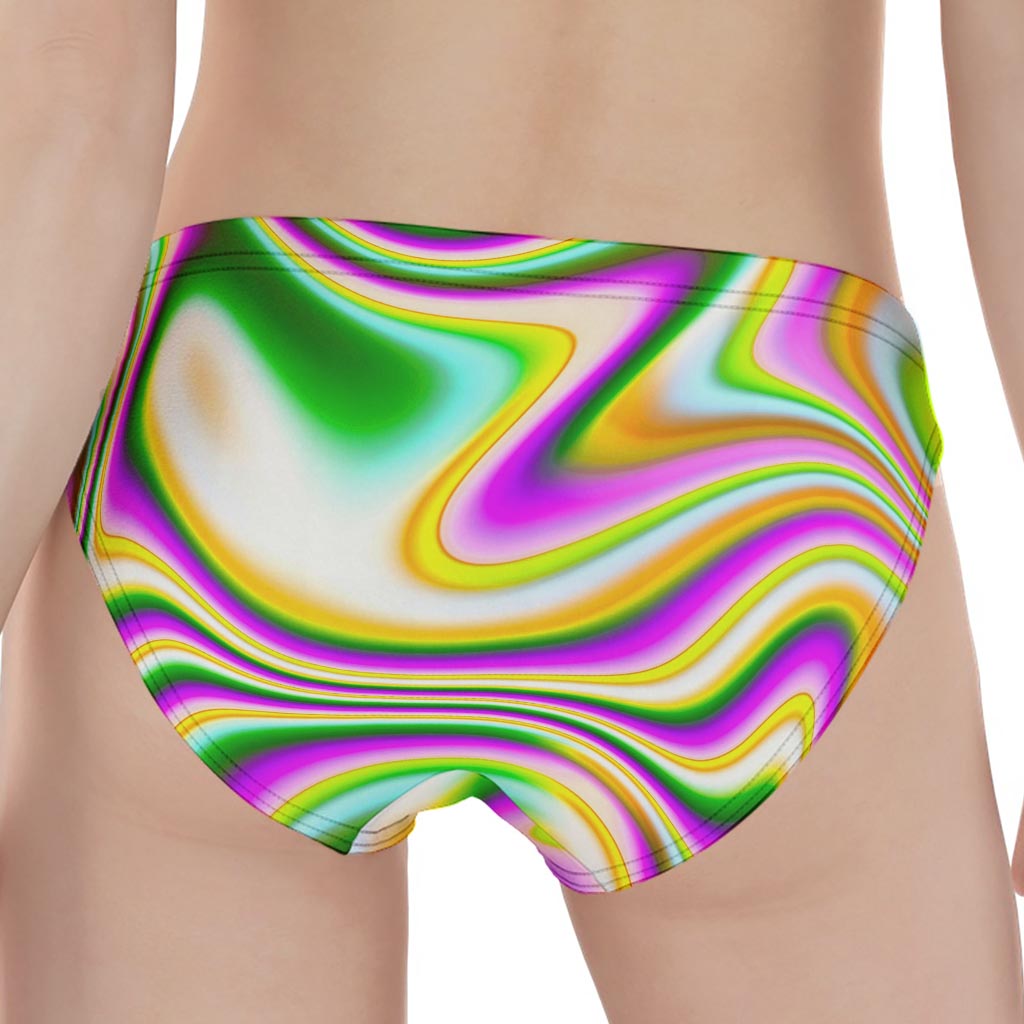 Abstract Holographic Liquid Trippy Print Women's Panties