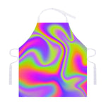 Abstract Holographic Trippy Print Adjustable Apron