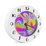 Abstract Holographic Trippy Print Alarm Clock