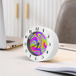 Abstract Holographic Trippy Print Alarm Clock