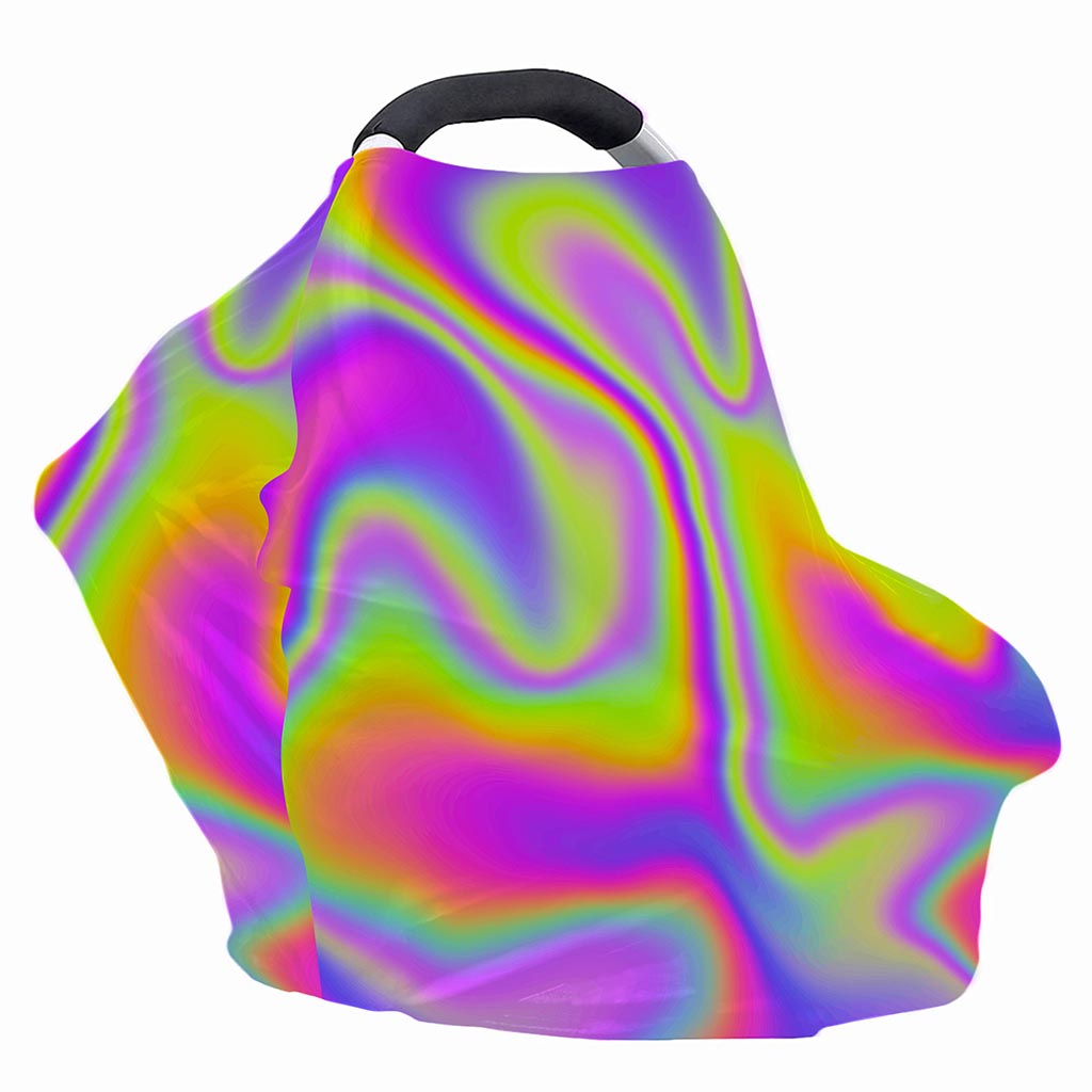 Abstract Holographic Trippy Print Baby Seat Cover