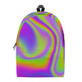 Abstract Holographic Trippy Print School Backpack