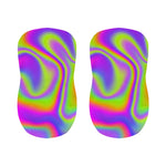Abstract Holographic Trippy Print Bar Stool Covers