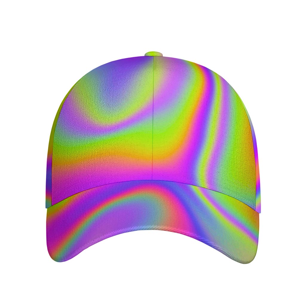 Abstract Holographic Trippy Print Baseball Cap