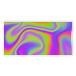 Abstract Holographic Trippy Print Beach Towel