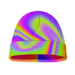 Abstract Holographic Trippy Print Beanie