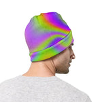 Abstract Holographic Trippy Print Beanie