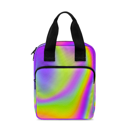Abstract Holographic Trippy Print Bible Tote Bag