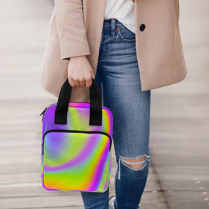 Abstract Holographic Trippy Print Bible Tote Bag