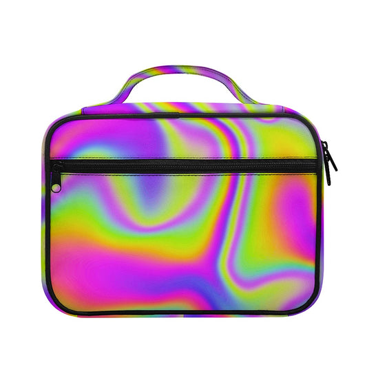 Abstract Holographic Trippy Print Briefcase Bible Bag