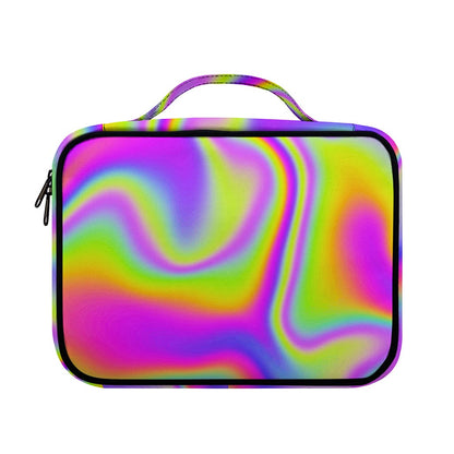 Abstract Holographic Trippy Print Briefcase Bible Bag