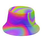 Abstract Holographic Trippy Print Bucket Hat