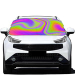 Abstract Holographic Trippy Print Car Windshield Snow Cover