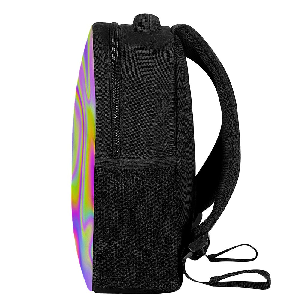 Abstract Holographic Trippy Print Casual Backpack