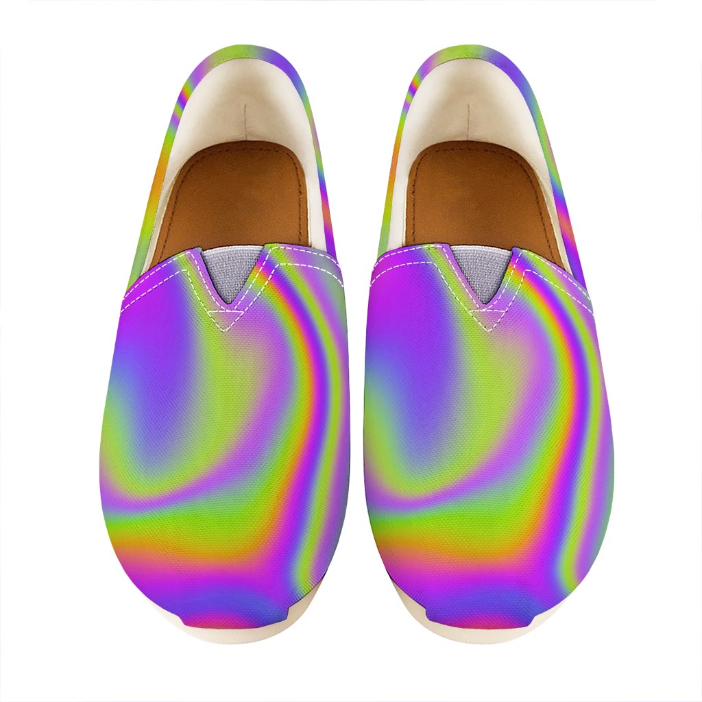 Abstract Holographic Trippy Print Casual Shoes
