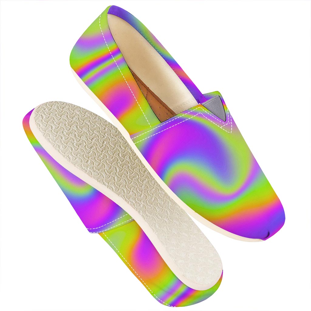 Abstract Holographic Trippy Print Casual Shoes