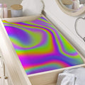 Abstract Holographic Trippy Print Changing Pad Cover