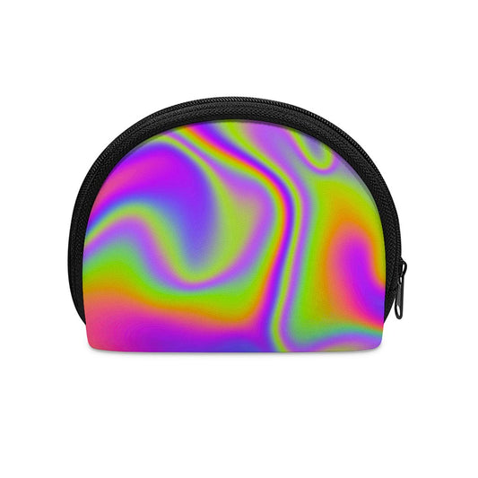 Abstract Holographic Trippy Print Coin Purse