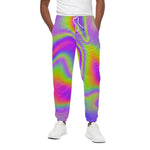 Abstract Holographic Trippy Print Cotton Pants