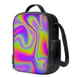 Abstract Holographic Trippy Print Crossbody Lunch Bag