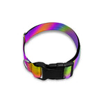 Abstract Holographic Trippy Print Dog Collar