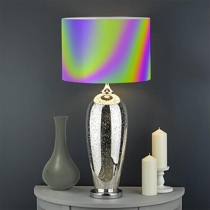 Abstract Holographic Trippy Print Drum Lamp Shade