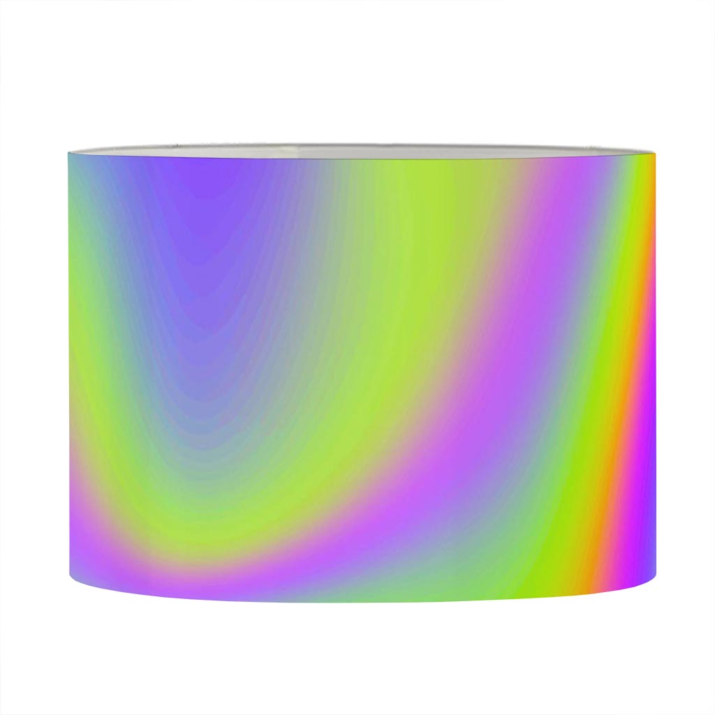 Abstract Holographic Trippy Print Drum Lamp Shade
