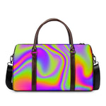 Abstract Holographic Trippy Print Duffle Bag