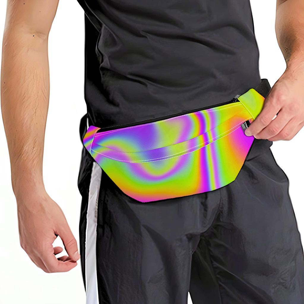 Abstract Holographic Trippy Print Fanny Pack