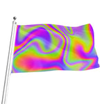 Abstract Holographic Trippy Print Flag