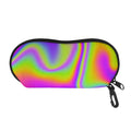 Abstract Holographic Trippy Print Glasses Case