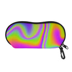 Abstract Holographic Trippy Print Glasses Case