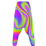 Abstract Holographic Trippy Print Hammer Pants