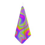 Abstract Holographic Trippy Print Hand Towel
