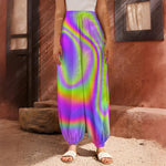 Abstract Holographic Trippy Print Harem Pants