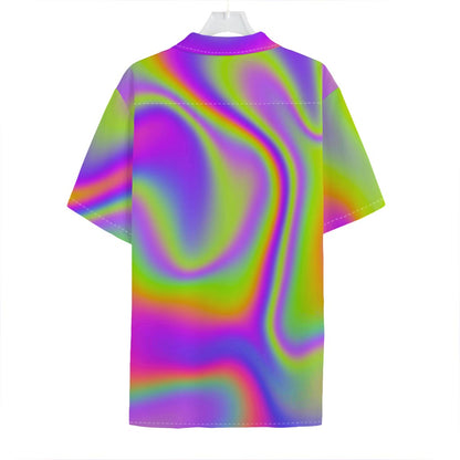 Abstract Holographic Trippy Print Hawaiian Shirt
